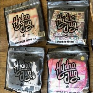 ALL NEW 4 new hydrojug sleeves and 1 pack tropical straws